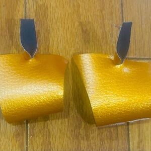 Gold Leather Heel Caps